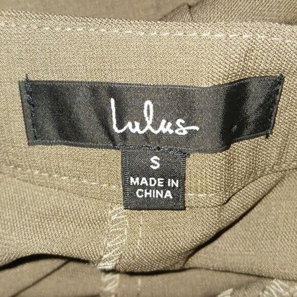 Lulu's Pants Pleasted High Waist Straight Brown Womens Size Small - Picture 5 of 6